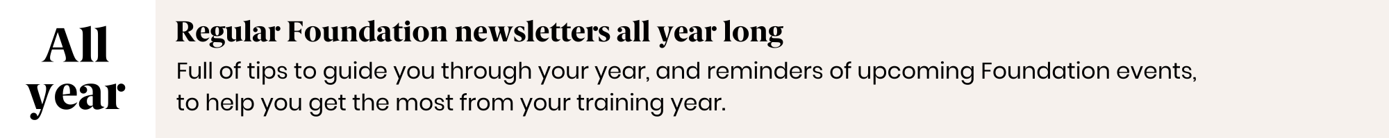 Septembert in the Foundation programme